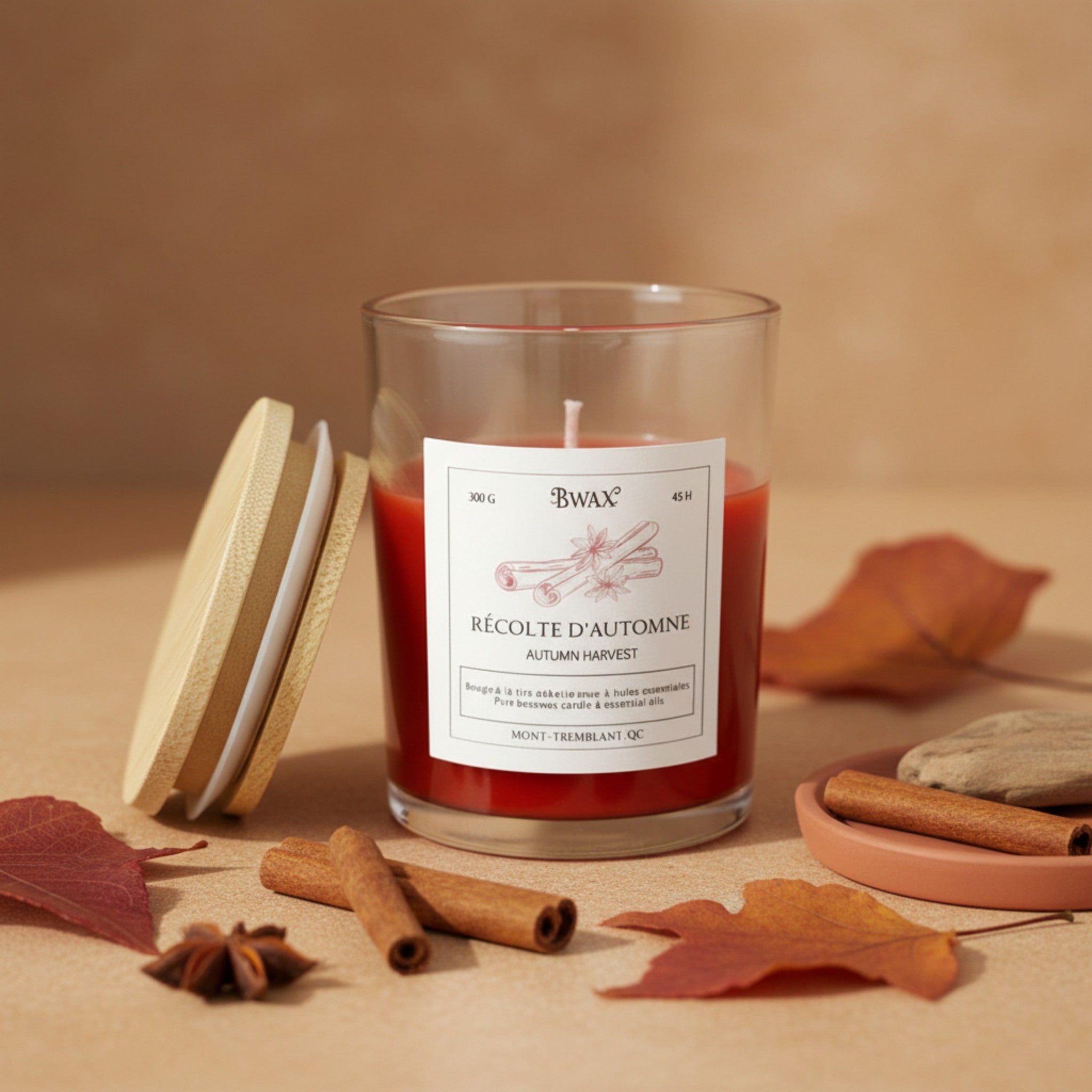 Autumn Harvest Beeswax Jar Candles