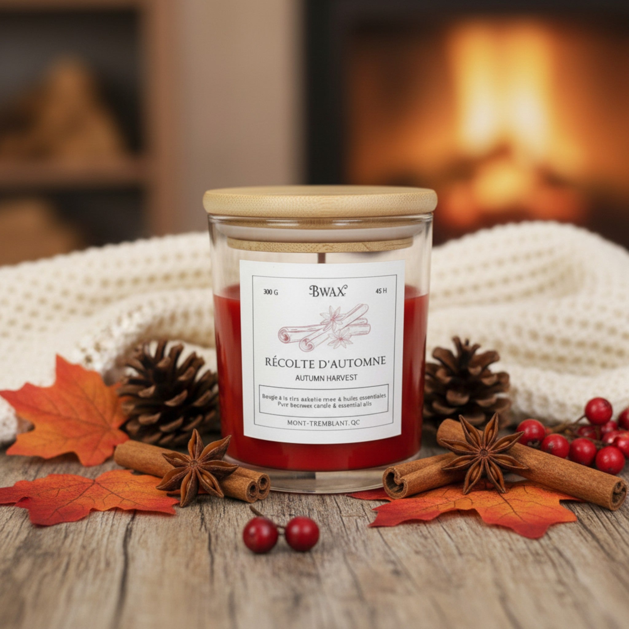 Autumn Harvest Beeswax Jar Candles