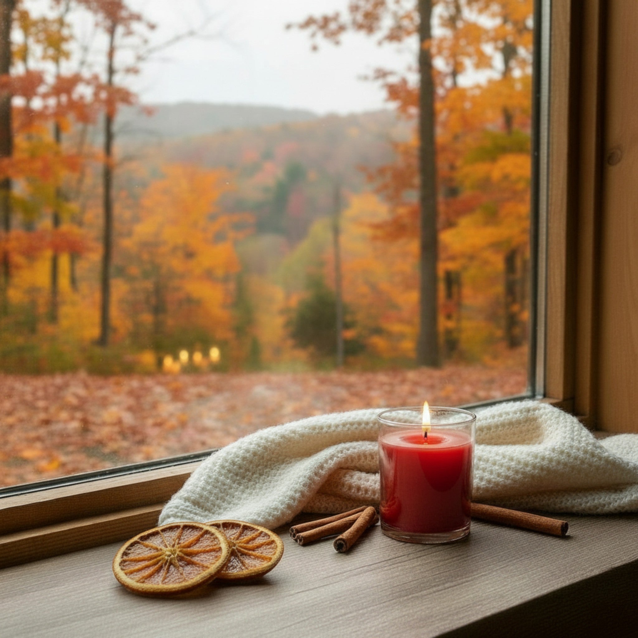 Autumn Harvest Beeswax Jar Candles